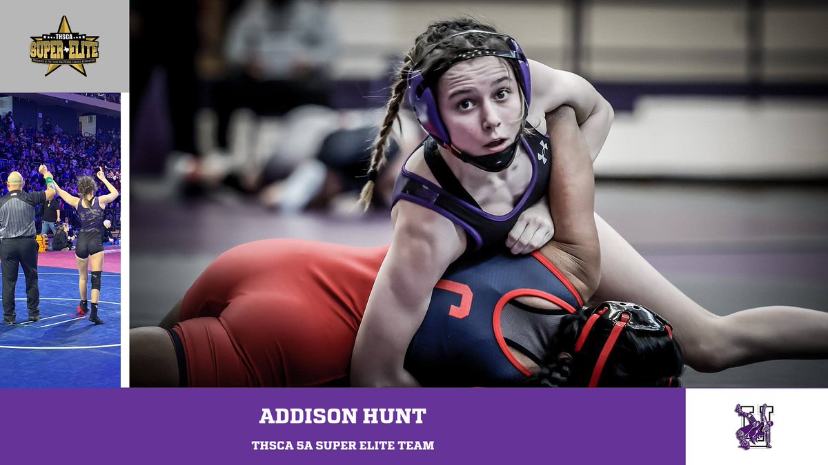 Congratulations to Addison Hunt for being selected to the <a href="/THSCAcoaches/">THSCA</a> 5A Super Elite Team.

#EarnIt
#CU