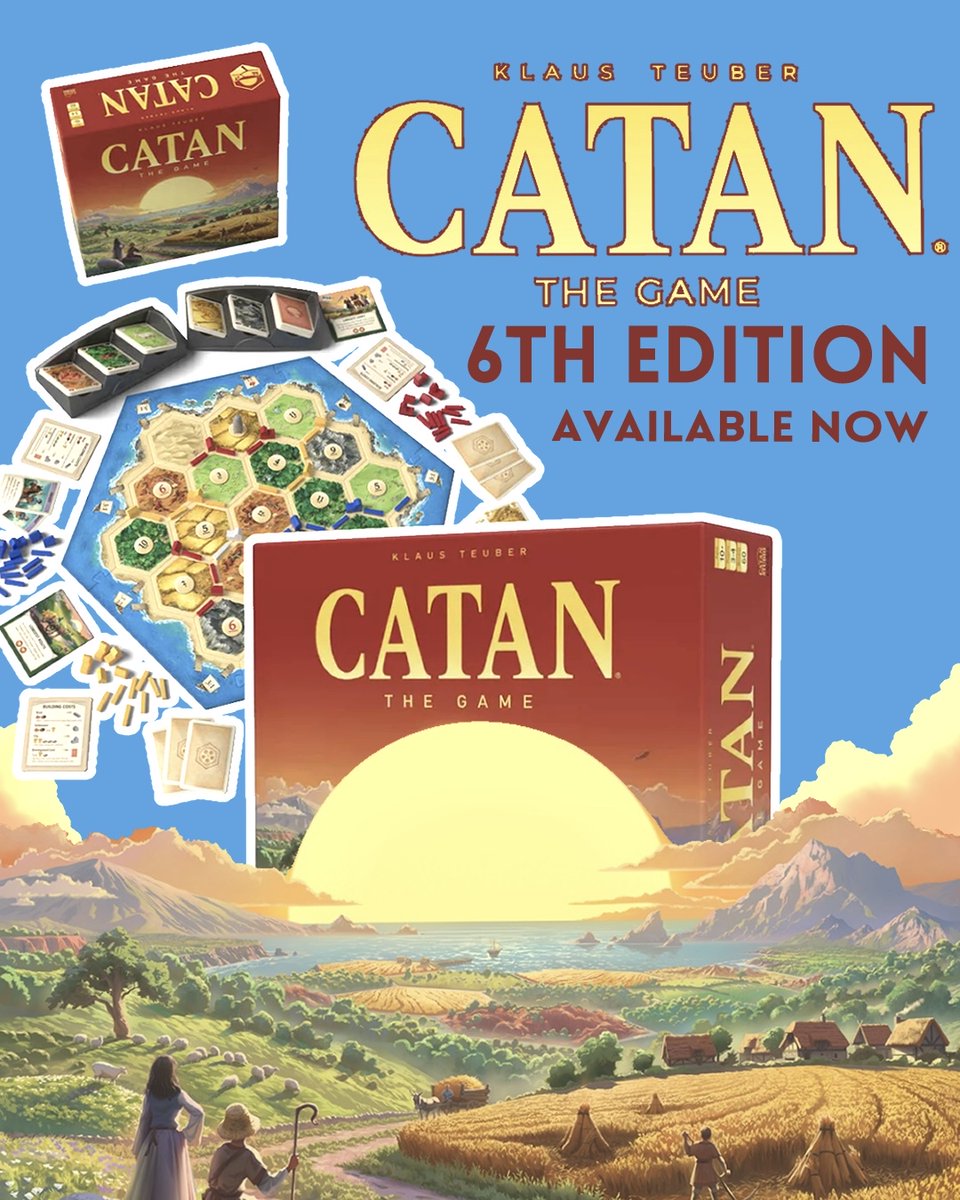 The latest release for CATAN comes thirty years after the introduction of the original game from Klaus Teuber. 🎉🎉
 
Check it out in stores and online!

#boardgames #catan