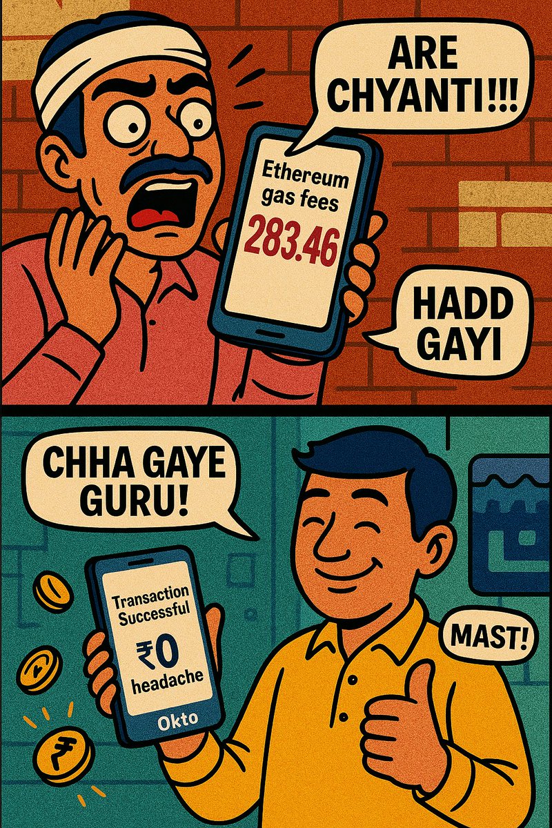 The0xGoku's tweet photo. Gas Fees Simplified: "Bina tension ke transaction" 🚀
Har baar gas fee dekh ke lagta tha –
"Yeh Web3 hai ya petrol pump?" 🛢️⛽
Par ab #OktoTech ne kar diya game solve –
✅ Multiple chains, no gas fee jhanjhat
✅ Ek wallet, seamless experience
Web3 ab ho gaya hai pocket-friendly 💸
No stress, just success! 🔥
@okto_web3
#OktoAmbassadors 💜🧠⚡