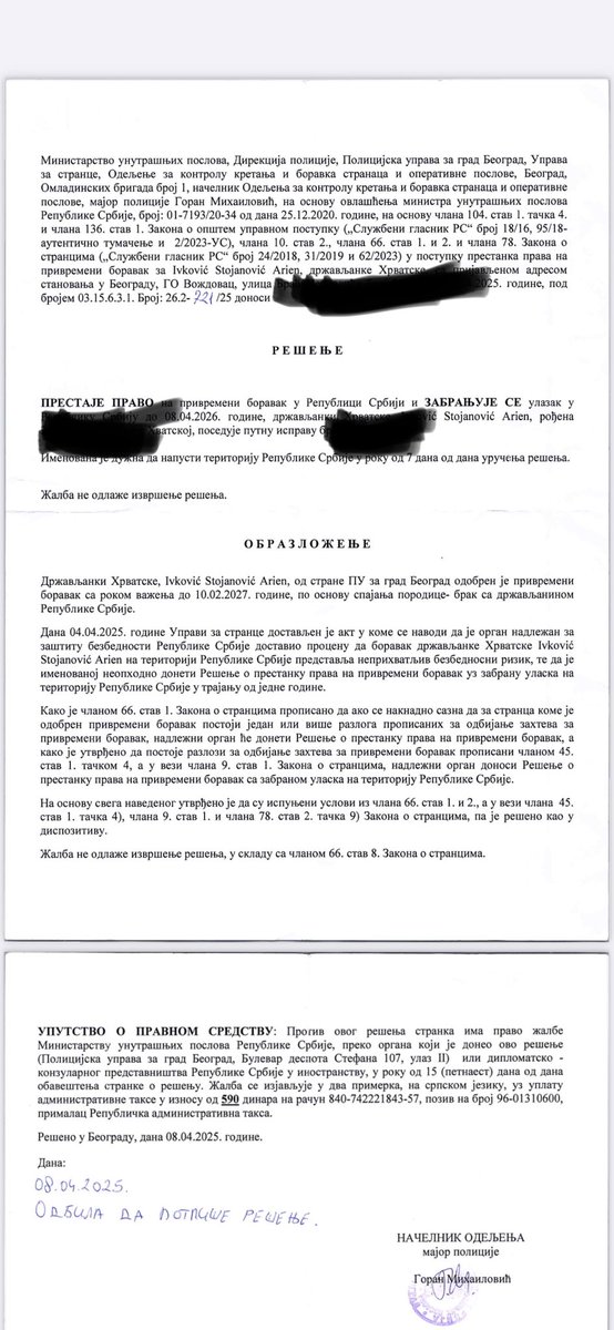 Solly_Attwell's tweet photo. Danas smo izvršili uvid u ovu fašističku odluku. Akt na koji se pozivaju i na osnovu koga su doneli fašističko rešenje - nije u predmetu i nikada ga nisu videli. Dobili su usmenu instrukciju da ga donesu. Žalba je danas podneta, a slede i k. prijave. Idemo do Strazbura. https://t.co/OVkWHKUXc2