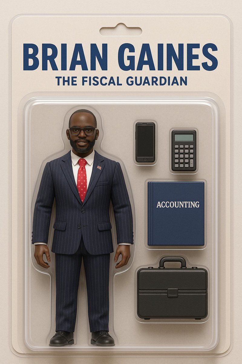 Check out the limited-edition Brian Gaines action figure. Comes equipped with a calculator, briefcase and a book of accounting principles. Not sold in stores. #ActionFigure