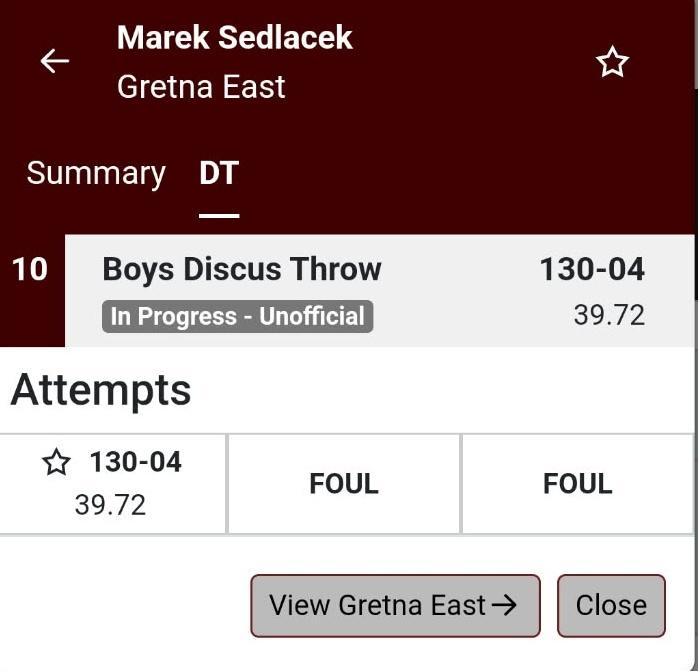 Only takes 1 throw to set a new school record! Let's Go!!