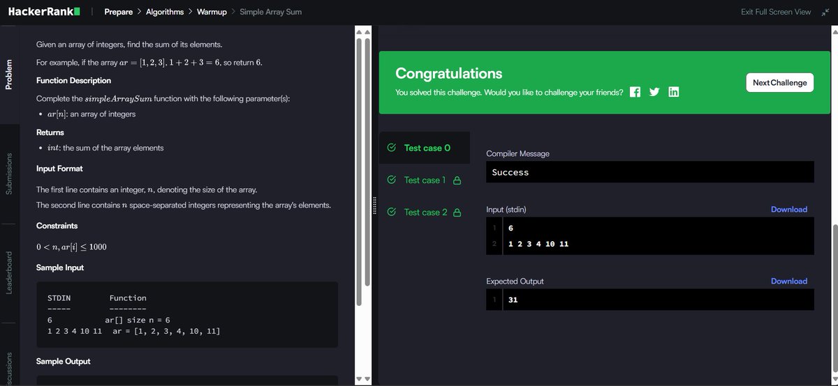 ayush_maur10241's tweet photo. 🗓️ DSA Journey: Day 4
 Today, I solved a basic but important problem in programming:
🧾 Problem Description: Basic array Sum
 🤝🚀
#DSA #ProblemSolving #Python #PlacementPrep #CodingPractice #LearningJourney #LinkedInFam #100DaysOfCode #TechWithKrish #Leetcode #HackerRank https://t.co/che9PtU2tX