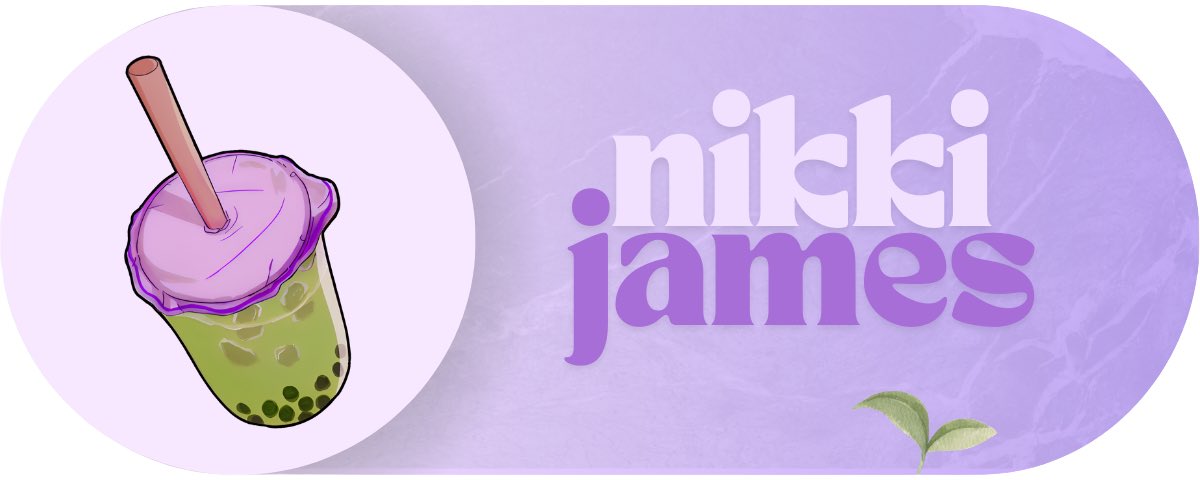 thenikkijamess's tweet photo. Cheeky lil rebrand was definitely overdue! If you know me you know my favorite color is lavender and my favorite thing is matcha boba so why not put them together? https://t.co/hiXQlwOIPU
