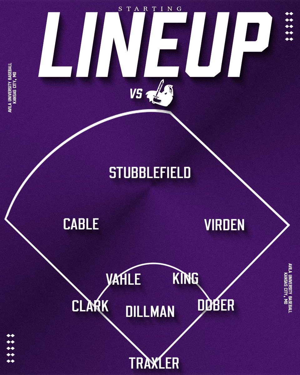 Starters for Game 1 against Sterling College!🦅⚾️
