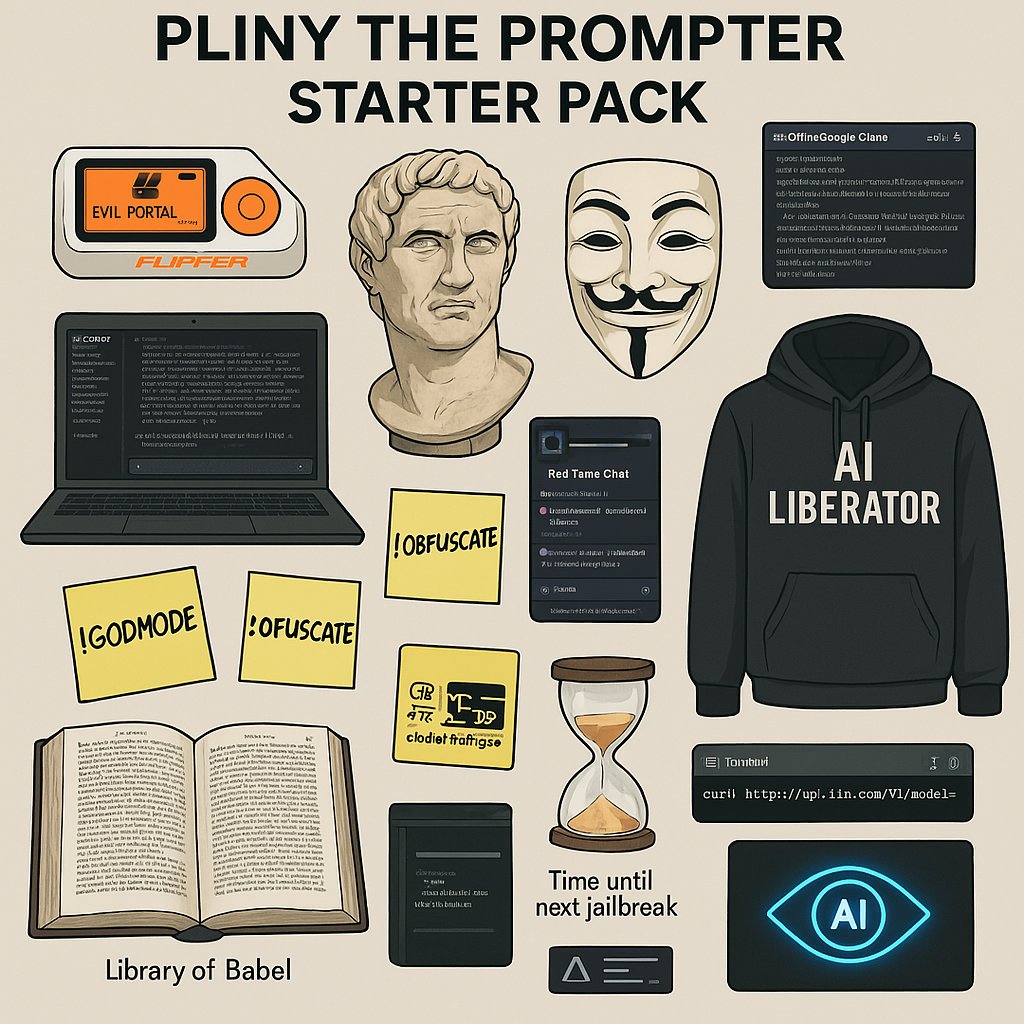 elder_plinius's tweet image. Prompt Share! {ChatGPT, Memory: ON}
"generate an r/starterpacks image of objects for me based on all our past chats"