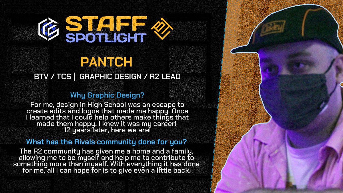 We’re starting a new series, introducing our wonderful TCS staff!
Starting out, here’s our Head of Creative &amp; Rivals 2 Lead, <a href="/PantchToGo/">Pantch</a>!