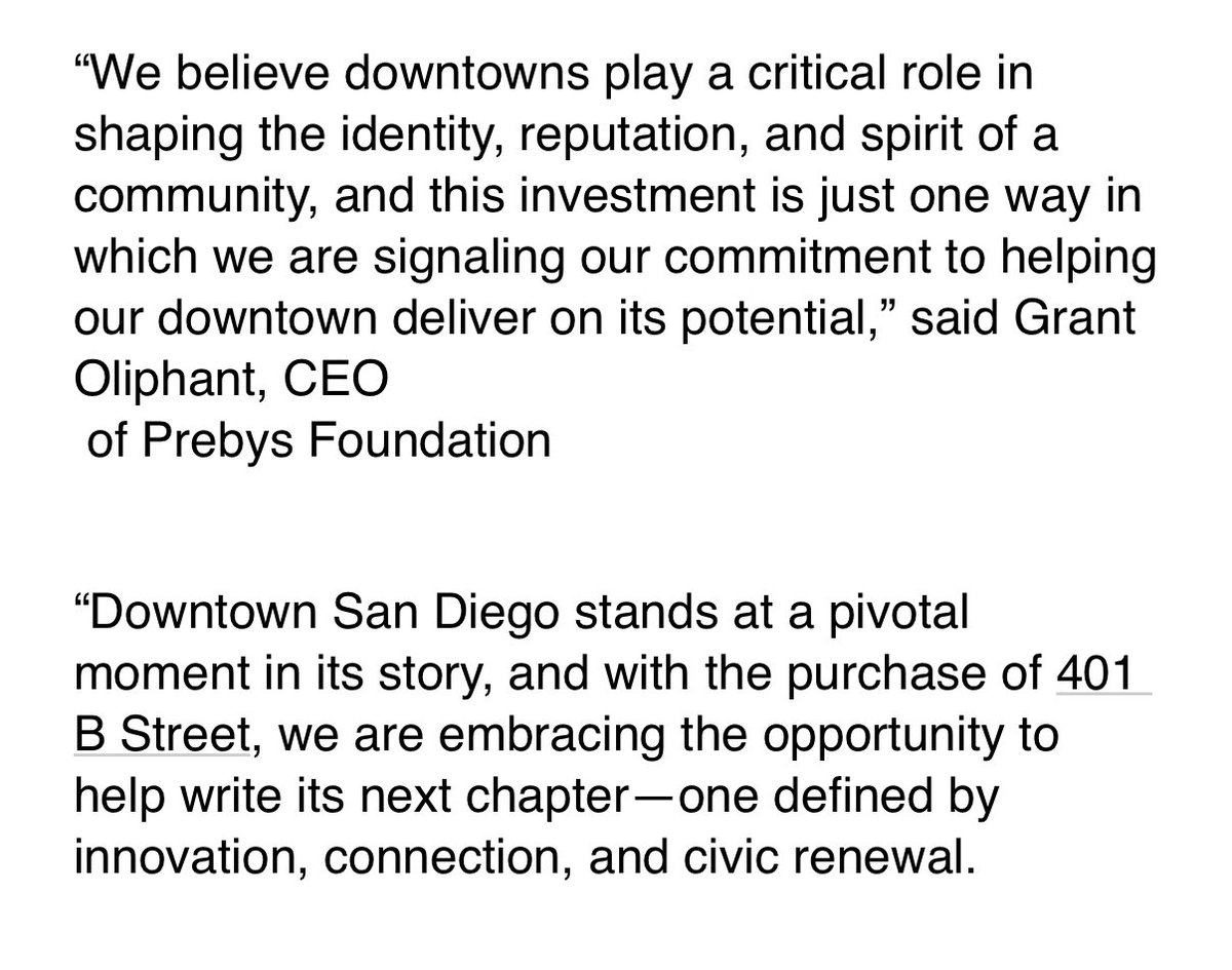 vosdscott's tweet image. Prebys Foundation has purchased the 401 B Street tower in downtown San Diego for $40 million amid the collapse of the commercial real estate market here.