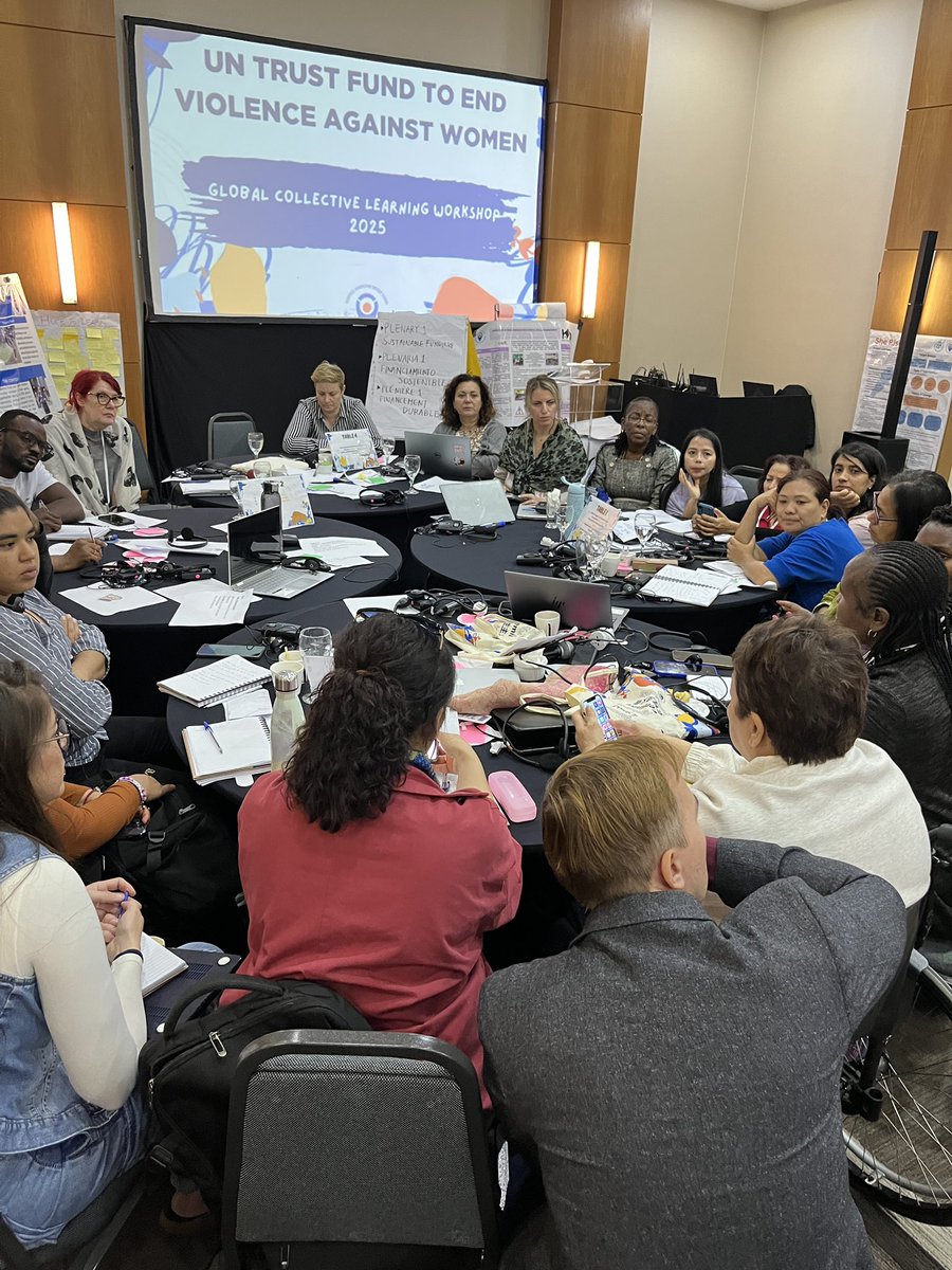 UNTrustFundEVAW's tweet photo. Our final session was an Open Space, led entirely by grantee partners. They tackled a crucial question: How do we strengthen CSOs, WROs, and women’s movements amid crisis, backlash, and shrinking funds?
#UNTFLearning #CapacityDevt https://t.co/lPEcMvRbIQ