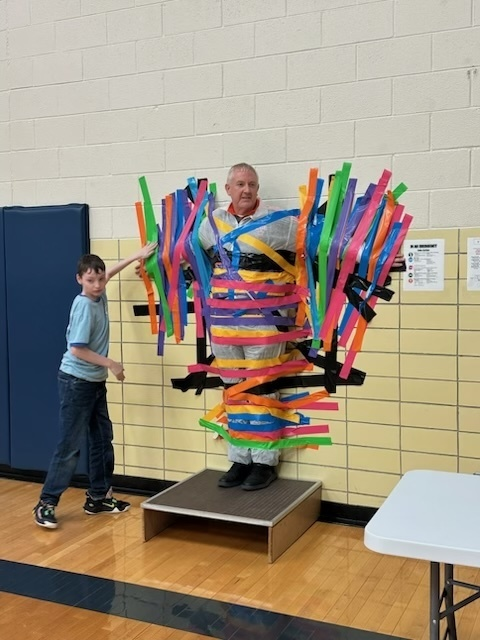 LCCMiddleSchool's tweet photo. Congratulations to our middle school who raised over $500 during our recent Middle School Coin War for our LCC PTO! The school goal was $250, and our students well exceeded expectations! For reaching their goal, students and staff had the fun of taping Mr. Leonard to the Wall! https://t.co/EpxGbC3fbk