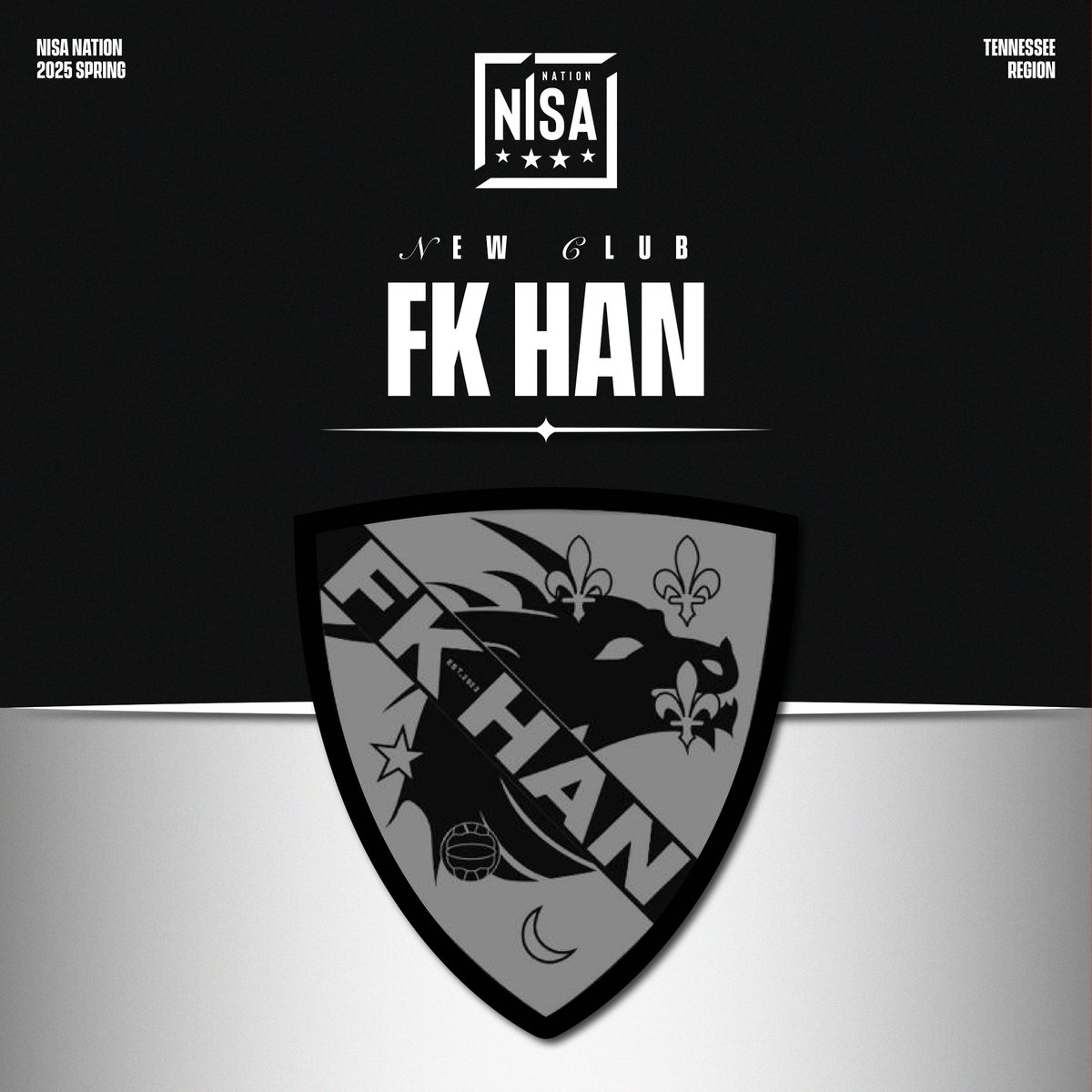 TheNISANation's tweet photo. The Tennesse Region will begin playing play in Spring 2025. Clubs FK Han and Music City SC join the lineup!
#NisaNation https://t.co/xR7z4Zjiid