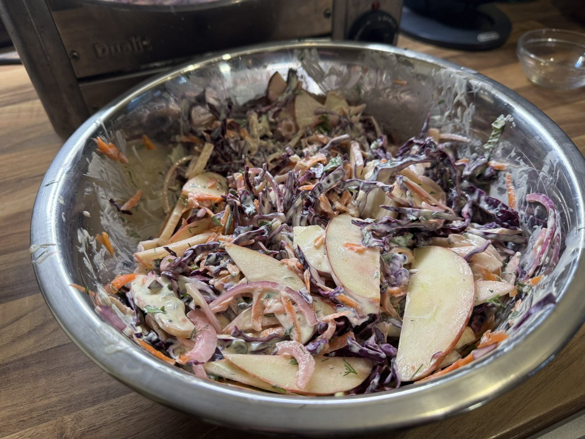 And the chicken for tonight’s chicken burgers… with a homemade slaw…