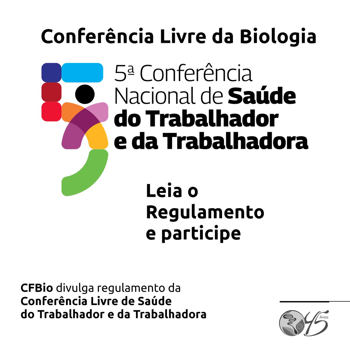 crbio07's tweet photo. 🚨 Participe da Conferência Livre da Biologia.

🗓️ 16/04/2025 🕢 19h30 às 21h30 💻 Google Meet

Vamos debater propostas para a Política Nacional e eleger representantes para a conferência nacional!

📎 Confira o regulamento: https://t.co/RuX5GOkbcj https://t.co/CpIWTx0sGC
