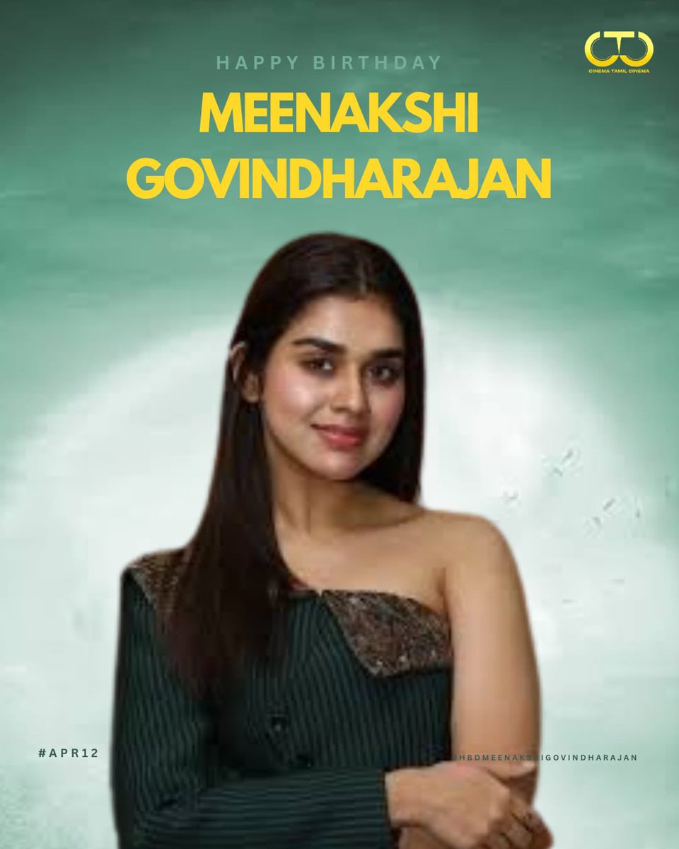 ctcupdates's tweet photo. Celebrating the vibrant star who stole hearts in #Cobra #Velan #DemonteColony2. Happy birthday #MeenakshiGovindharajan. Wishing you a year as fabulous as your journey on screen.
@MeenakshiGovin2 #HBDMeenakshiGovindharajan #HappyBirthdayMeenakshiGovindharajan 🎂🎁 https://t.co/Bv9wSQjIXz