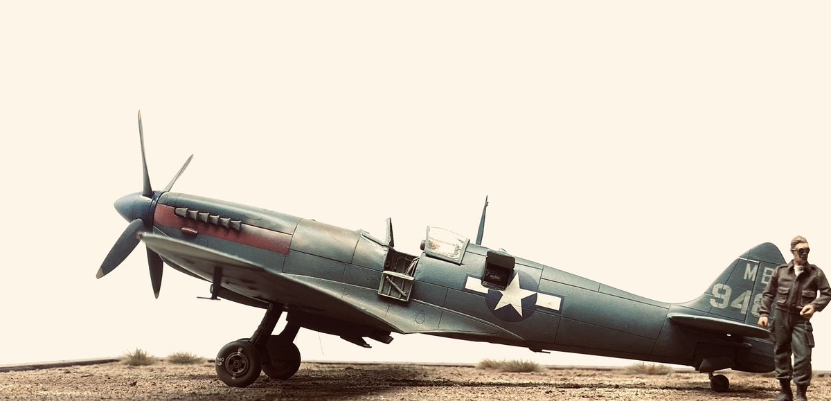 TSMODELHANGAR's tweet image. It’s #fighterfriday people!✊🏻
Here is a look at my 1/48 Hasegawa Spitfire Mk PR XI.
This is the Hasegawa Spitfire Mk IX kit converted to the PR XI specification with a combination of Quick Boost resin, Eduard PE and a little scratch building.
Happy Modelling!
Cheers!🍻