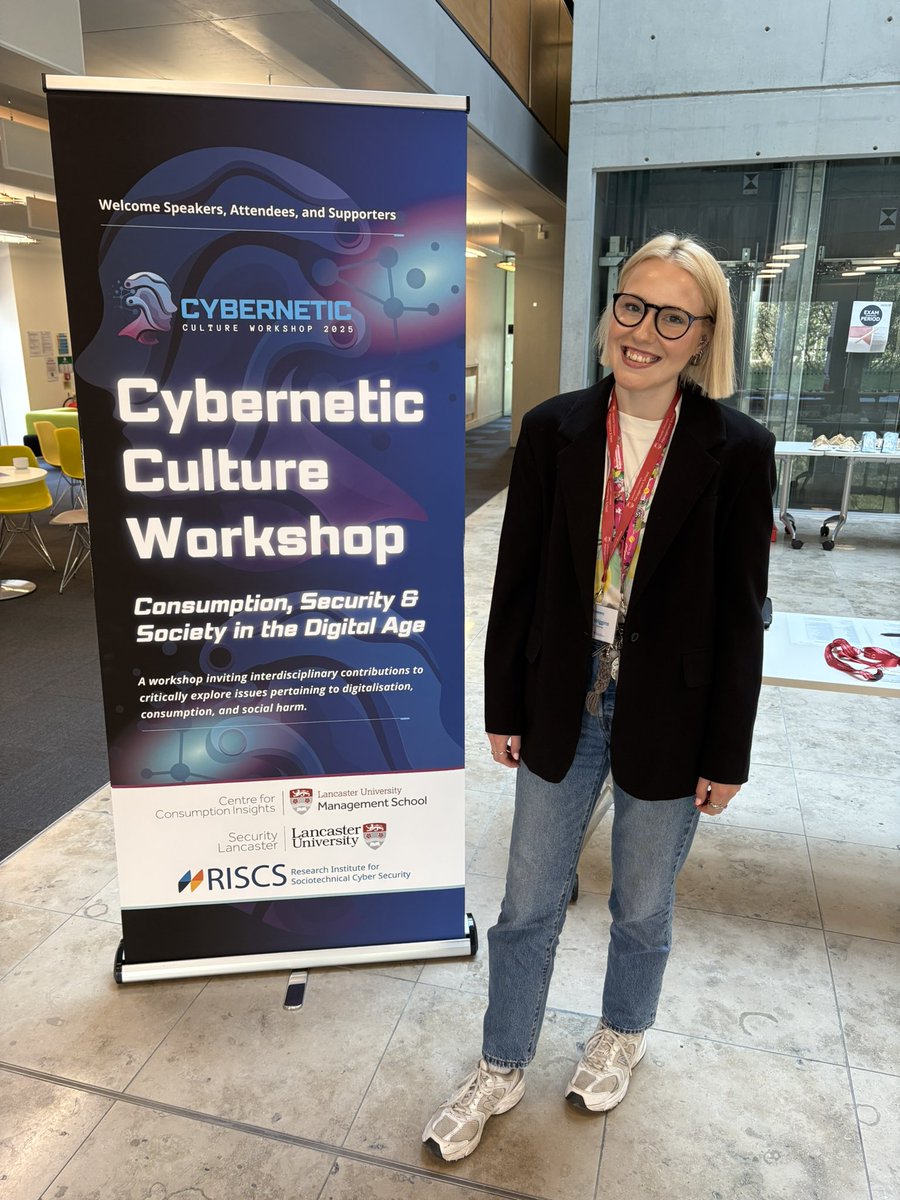 sarahwiggins02's tweet photo. Today I attended the Cybernetic Culture Workshop &amp; for the first time ever, I presented my research!

A huge thank you to the organisers Dr Sophie James &amp; Professor James Cronin for such a wonderful event &amp; for selecting my paper to be presented.

@cci_lancaster
@LumsMarketing https://t.co/ChZ6jyGnec