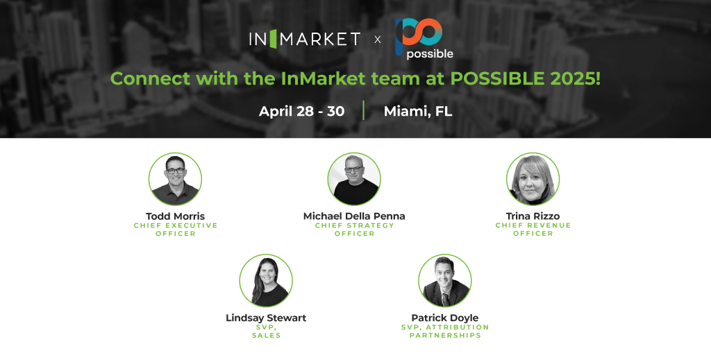 We’ll be attending <a href="/PossibleEvent/">PossibleEvent</a> 2025! Connect with the InMarket team at the Fontainebleau in Miami Beach from April 28-30 to discover how InMarket can help your brand maximize success in 2025.