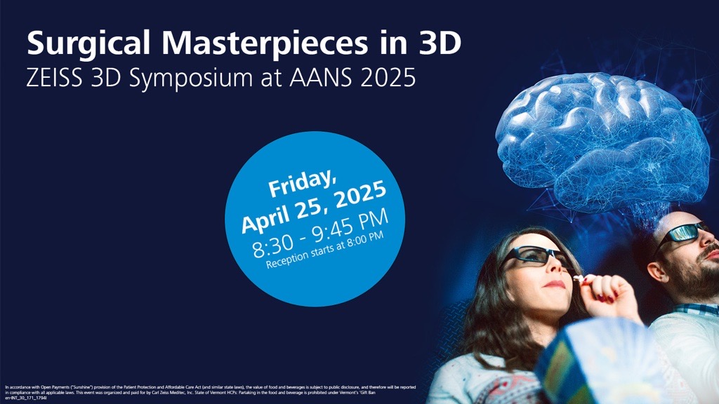 AANS (@aansneuro) on Twitter photo Join us for Surgical Masterpieces in 3D // <a href="/ZEISS_Group/">ZEISS Group</a> Video Symposium
Fri, Apr 25 | 8PM | New England Aquarium
Explore the future of surgery through immersive 3D video and cutting-edge techniques. An unforgettable night of innovation awaits.
Register: Join us for Surgical Masterpieces in 3D // <a href="/ZEISS_Group/">ZEISS Group</a> Video Symposium
Fri, Apr 25 | 8PM | New England Aquarium
Explore the future of surgery through immersive 3D video and cutting-edge techniques. An unforgettable night of innovation awaits.
Register: