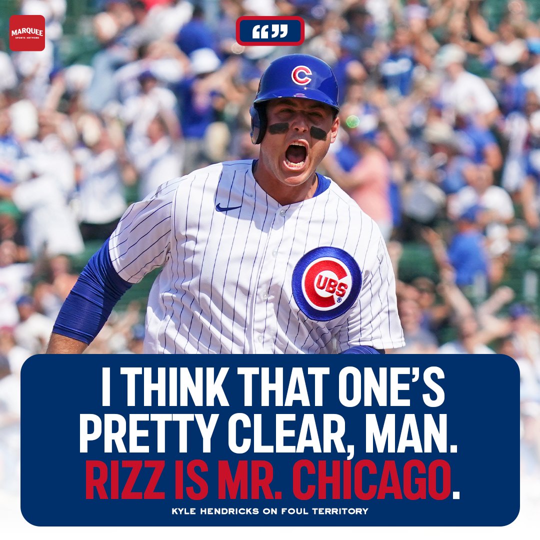 WatchMarquee's tweet photo. Kyle Hendricks says Anthony Rizzo gets the most love from the 2016 team when back in Chicago 👏 https://t.co/iWi5pNslkT