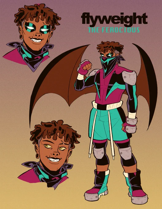 FLYWEIGHT! A superhero OC inspired by the mutant/vigilante archetype.