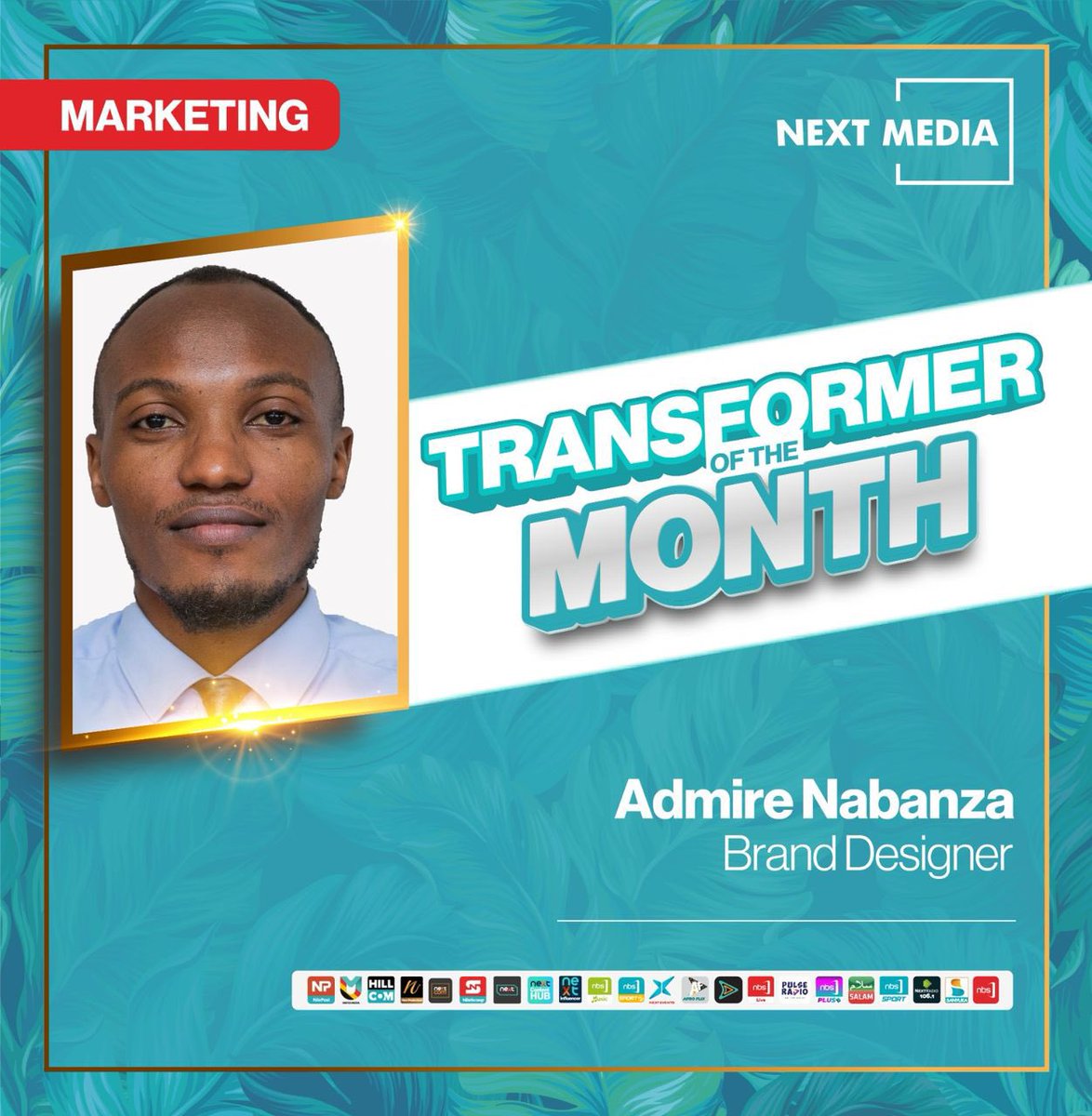 AdmireNabanza's tweet photo. Guess who just got crowned “Transformer of the Month” at @nextmediaug 🙋♂️ Ulala… 💃
As a Brand Designer, I live for those "aha!"
Shoutout to my rockstar team for making work feel like play.
#AdmirNabanza #BrandMagic #NextMedia #CreativeJoy https://t.co/QSkP3Hcm1k