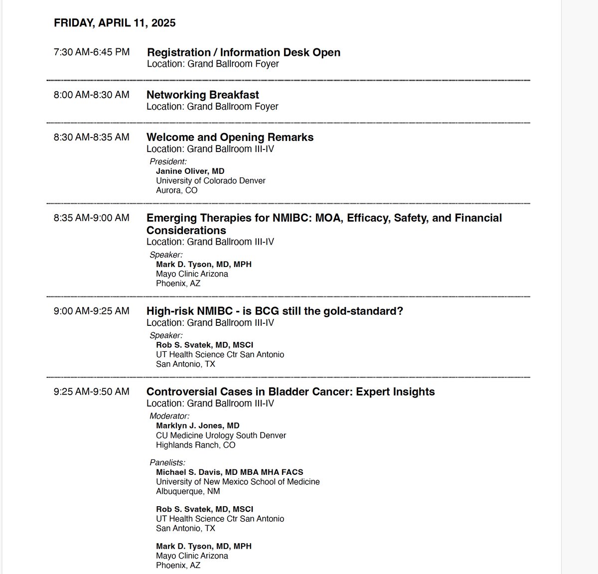 #RMUS 2025 President and <a href="/CU_Urology/">CU Urology</a> #URPS Faculty Dr. Janine Oliver kicks off RMUS Day 1.
The program is jammed packed with great talks on #bladdercancer and #FRU and #URPS, come join us!
rmusweb.org/about/past-pre…