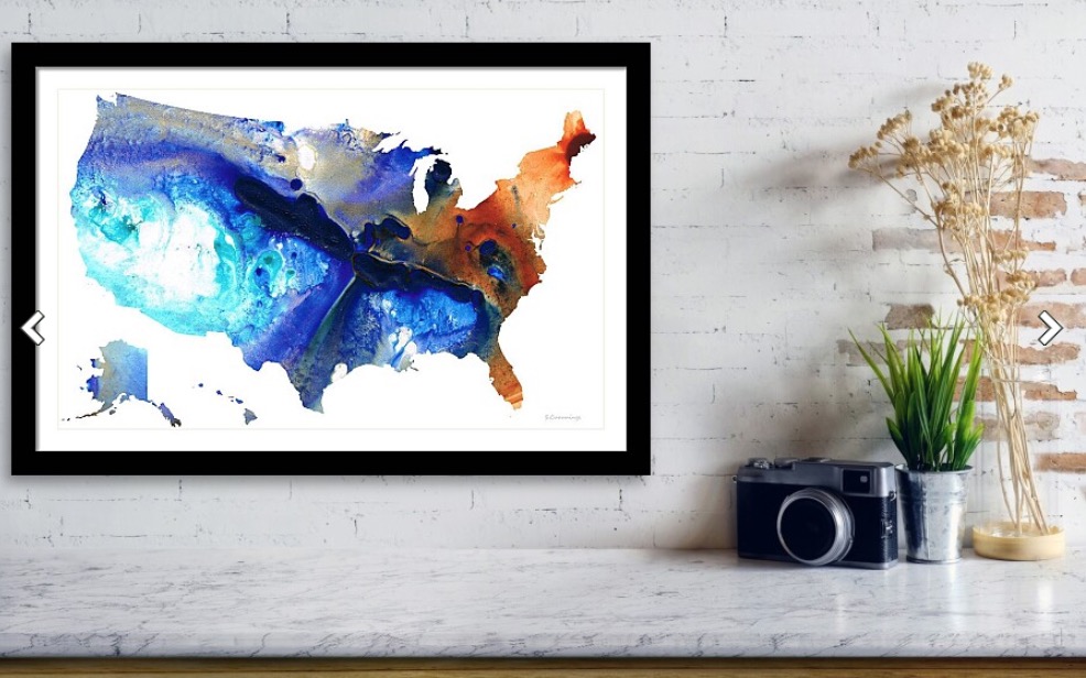 Terracegallery's tweet image. US Map: sharoncummingsart.pixels.com/featured/unite… #usmaps #map #maps #unitedstates #us #usa #america #americans #travel #homedecor #art #artwork #interiordecor #buyintoart by #SharonCummingsArt