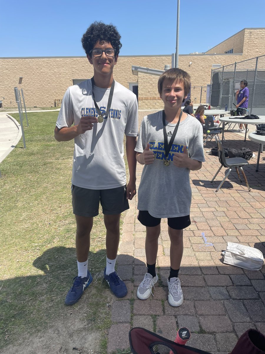 Clemens Tennis (@clemenstennis) on Twitter photo Great results today at the Freshman District Tournament.
1st 🥇 Boys Singles -Ryker
1st 🥇 Boys Dubs-Illias & Zane
1st 🥇 Girls Dubs-Phina & Avery
Proud of this squad and excited to see the growth over the past year. The best is yet to come! <a href="/SamuelClemensHS/">Clemens High School</a> <a href="/scbuffalostrong/">Clemens Athletics</a> Great results today at the Freshman District Tournament.
1st 🥇 Boys Singles -Ryker
1st 🥇 Boys Dubs-Illias & Zane
1st 🥇 Girls Dubs-Phina & Avery
Proud of this squad and excited to see the growth over the past year. The best is yet to come! <a href="/SamuelClemensHS/">Clemens High School</a> <a href="/scbuffalostrong/">Clemens Athletics</a>