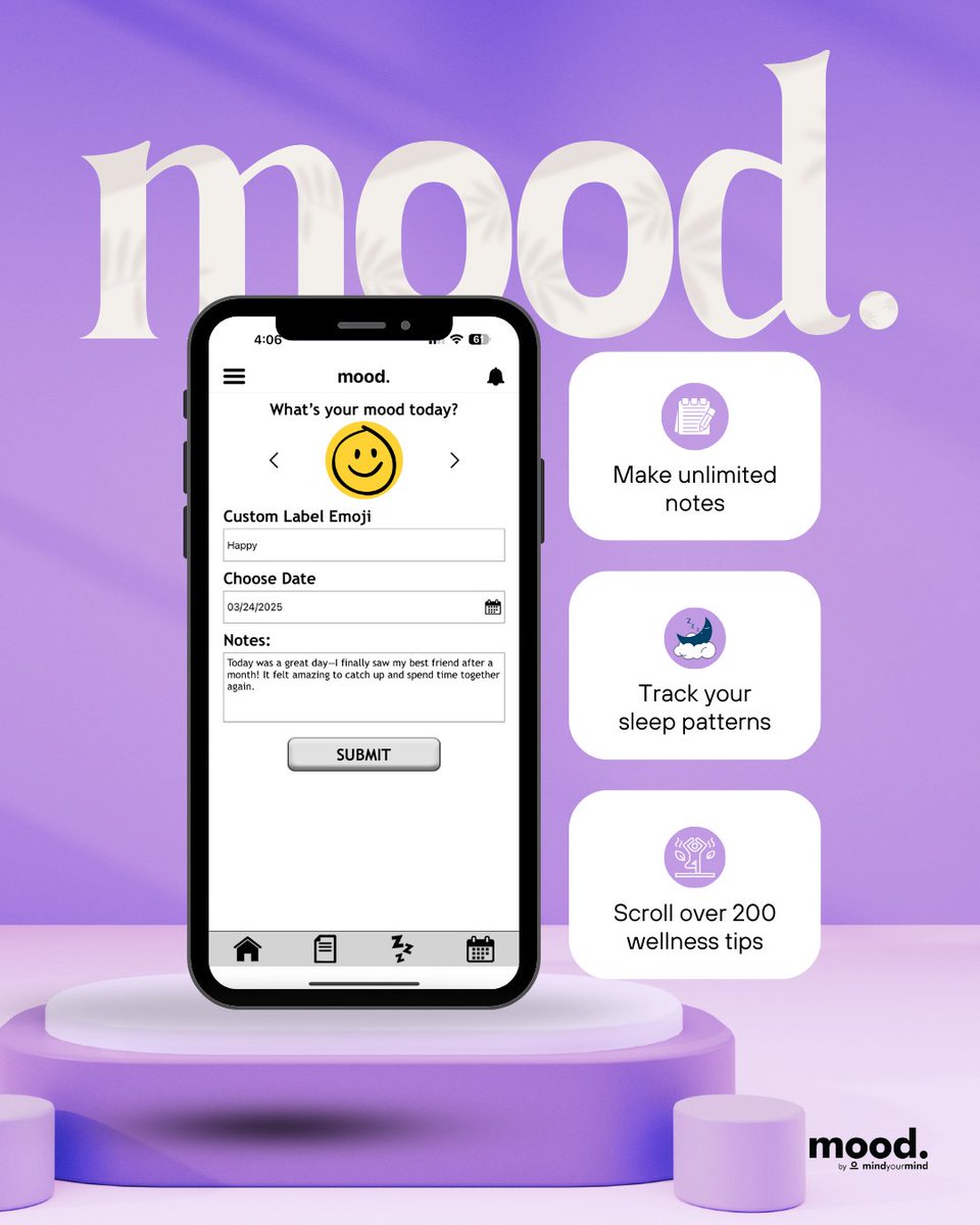 Change can be really challenging! 
It’s important to check in with yourself daily as you navigate through it. Some people find it helpful to journal their check-ins, or you can try using the #mood. app by mindyourmind to help you record it!

#youthmentalhealth #canada