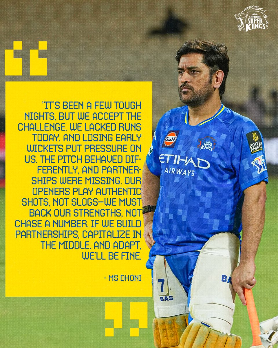 ChennaiIPL's tweet photo. From the man who has given us a million memories. 🗣️

#CSKvKKR #WhistlePodu 🦁💛 https://t.co/hd9pe5yL01