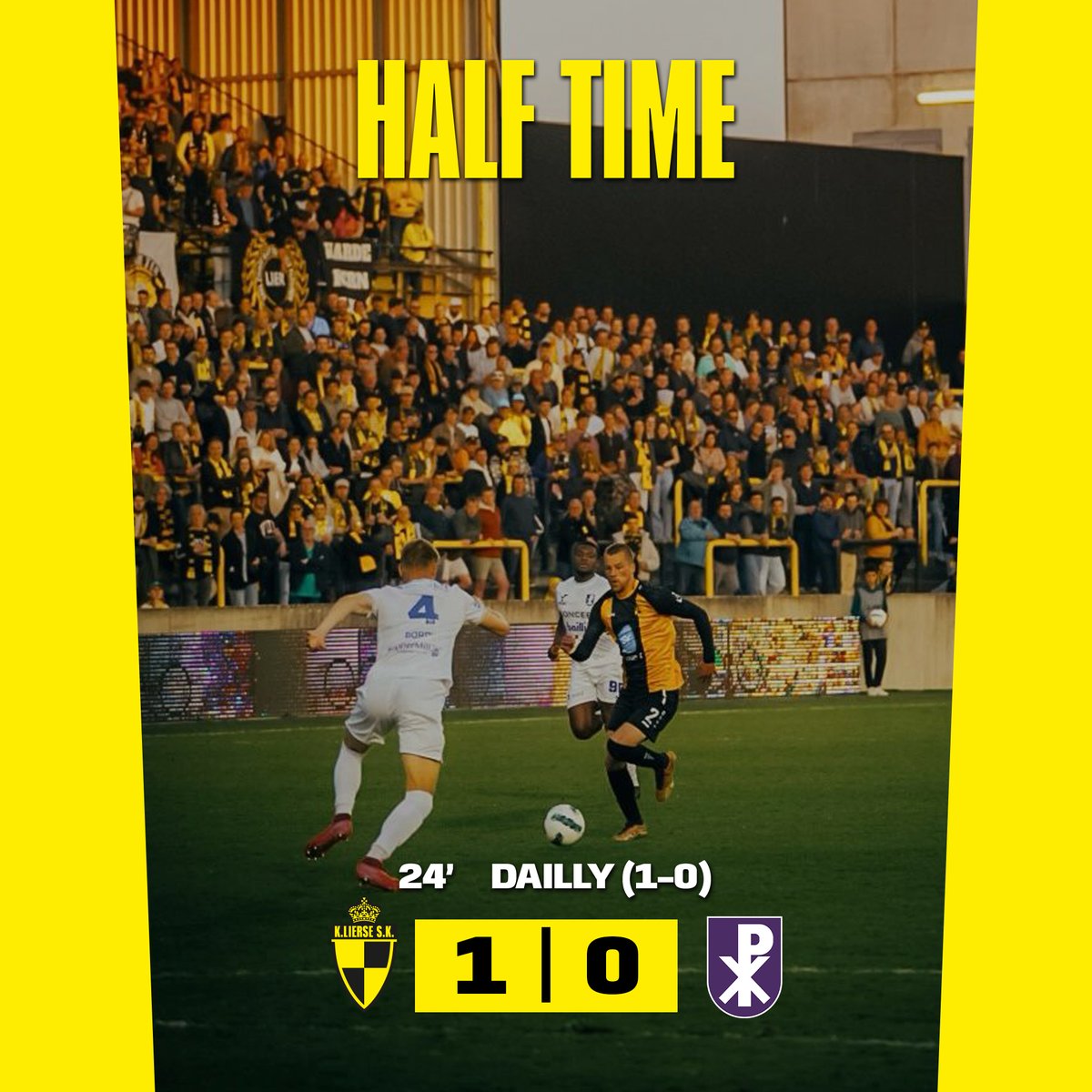 ⏱ RUST | 1️⃣ - 0️⃣ | We gaan rusten bij een verdiende 1-0 voorsprong. #LIEPAT