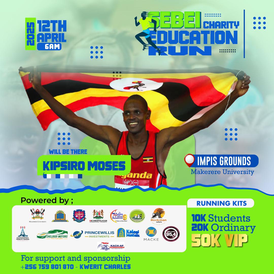 Chelangat Edwin (@edwinchelangat) on Twitter photo Tomorrow 12th April 2024 we will be joined by Moses Kipsiro a four time Uganda Cross Country champion who won every race from 2008 to 2011 at the Sebei Charity Education Run.
Support the Run financially, Spiritually etc
See you there <a href="/SebeiNation/">Sebei Nation</a> <a href="/IgniteSebeiConv/">IgniteSebeiConvo</a> <a href="/WKapchorwa/">What's Up Kapchorwa🇺🇬🇰🇪</a> Tomorrow 12th April 2024 we will be joined by Moses Kipsiro a four time Uganda Cross Country champion who won every race from 2008 to 2011 at the Sebei Charity Education Run.
Support the Run financially, Spiritually etc
See you there <a href="/SebeiNation/">Sebei Nation</a> <a href="/IgniteSebeiConv/">IgniteSebeiConvo</a> <a href="/WKapchorwa/">What's Up Kapchorwa🇺🇬🇰🇪</a>