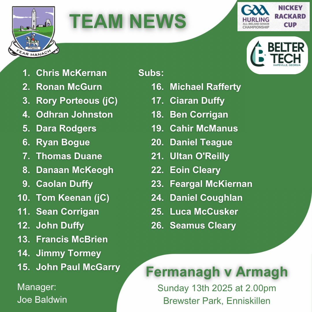 FermanaghGAA's tweet image. Nickey Rackard Cup
🎟️ Tickets: universe.com/events/67efc64…
 Let’s get behind the team!