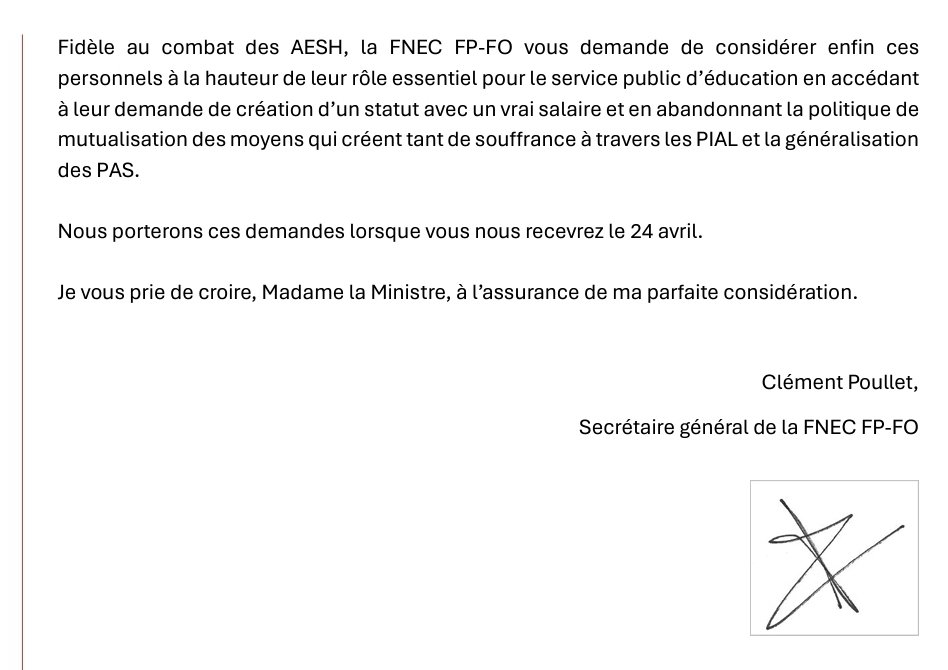 SNUDIFO53's tweet photo. Lettre à la ministre #Borne pour rappeler les revendications des AESH avant l'audience du 24 avril.

#AESH #ecoleinclusive #abandondespas #revendications #1erdegré #ecoleprimaire #inclusion #inclusionscolaire #pial https://t.co/HlfUyffvrY