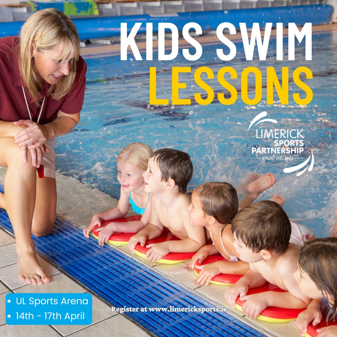 Limerick Sports (@limericksports) on Twitter photo 🏊♂️ Kids swim lessons at UL Sport Arena – 14–17 April!
Limited spaces for ages 6–12.
Taught by supervised trainee instructors.
Book now: limericksports.ie/event/kids-swi…
🔗 limericksports.ie/event/assistan…
<a href="/sportireland/">Sport Ireland</a> <a href="/Limerick_ie/">Limerick.ie</a> <a href="/ULimsport/">UL Sport</a> <a href="/UL/">University Of Limerick</a>
#ActiveLimerick #KidsSwimLessons 🏊♂️ Kids swim lessons at UL Sport Arena – 14–17 April!
Limited spaces for ages 6–12.
Taught by supervised trainee instructors.
Book now: limericksports.ie/event/kids-swi…
🔗 limericksports.ie/event/assistan…
<a href="/sportireland/">Sport Ireland</a> <a href="/Limerick_ie/">Limerick.ie</a> <a href="/ULimsport/">UL Sport</a> <a href="/UL/">University Of Limerick</a>
#ActiveLimerick #KidsSwimLessons