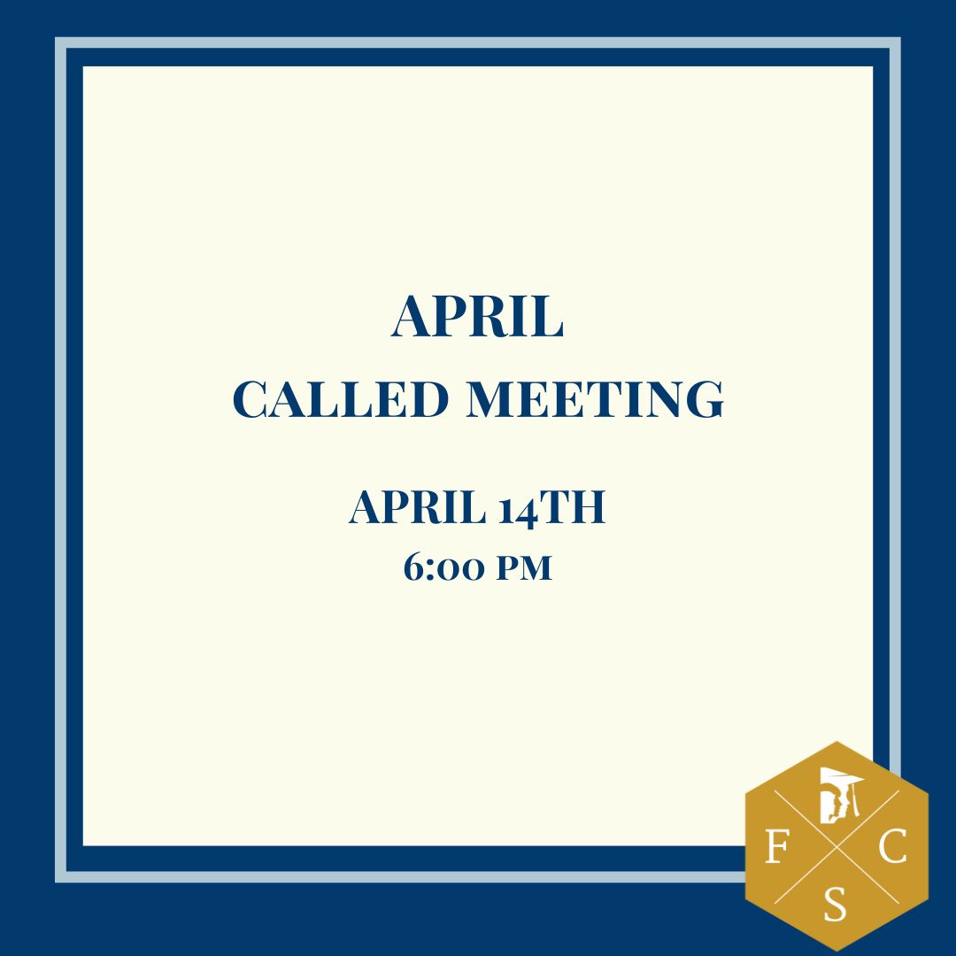 The Board of Education will have a called meeting at the FoCAL Center on Monday, April 14th at 6:00pm for our Disconnect to Reconnect event.