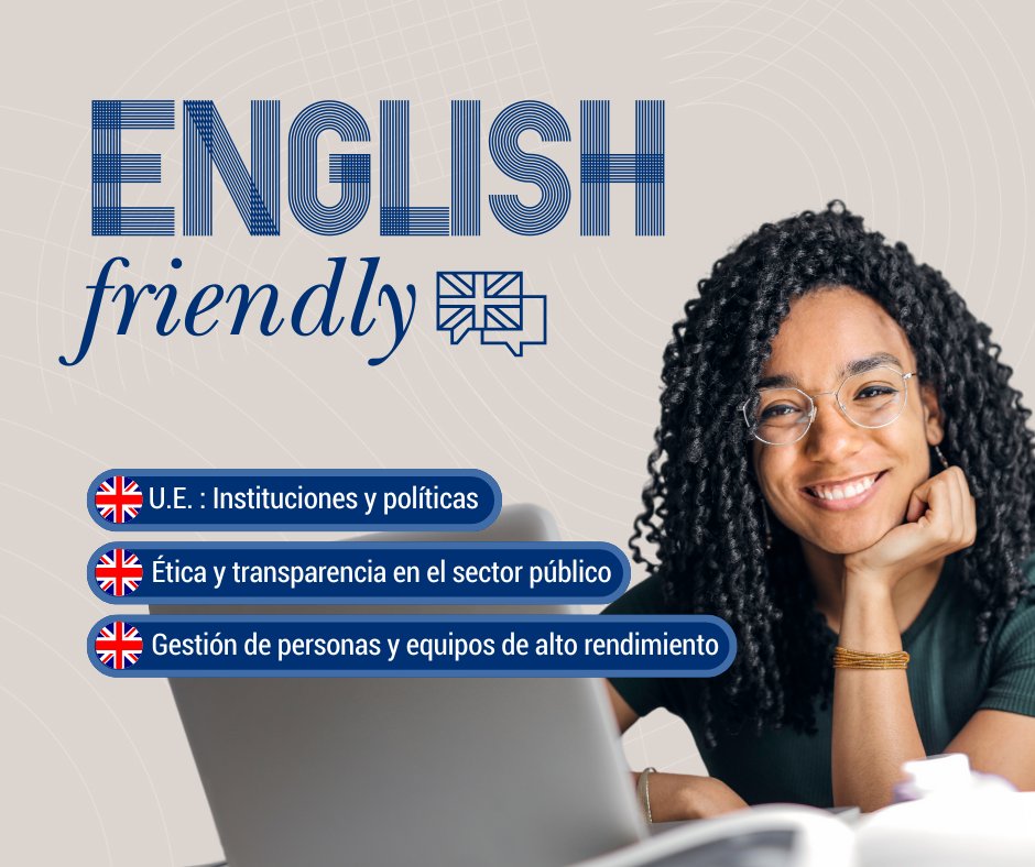MASTERDPyLI's tweet photo. ¿SabÃas que el #masterdpli cuenta con asignaturas #englishfriendly? ð En ellas podrás acceder a la guÃa docente, tutorÃas y evaluaciones, además de material y bibliografÃa, 100% en inglés.
#internationaluniversity #onlineuniversity #onlinemasterdegree #publicmanagement https://t.co/B2p1H1mySE