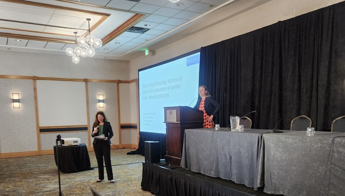 RMUS_Urol_CO_NM's tweet photo. Invited speaker and @Urology_KU Casey Kowalik, MD @CKowalikUroMD gives her first talk at #RMUS on "Rebuilding and Restoring: Addressing pelvic floor dysfunction post-cystectomy."
https://t.co/wd38AGnuAP
@sufuorg
@SWIUorg
@IFRUEUrol https://t.co/E18H9HtflV