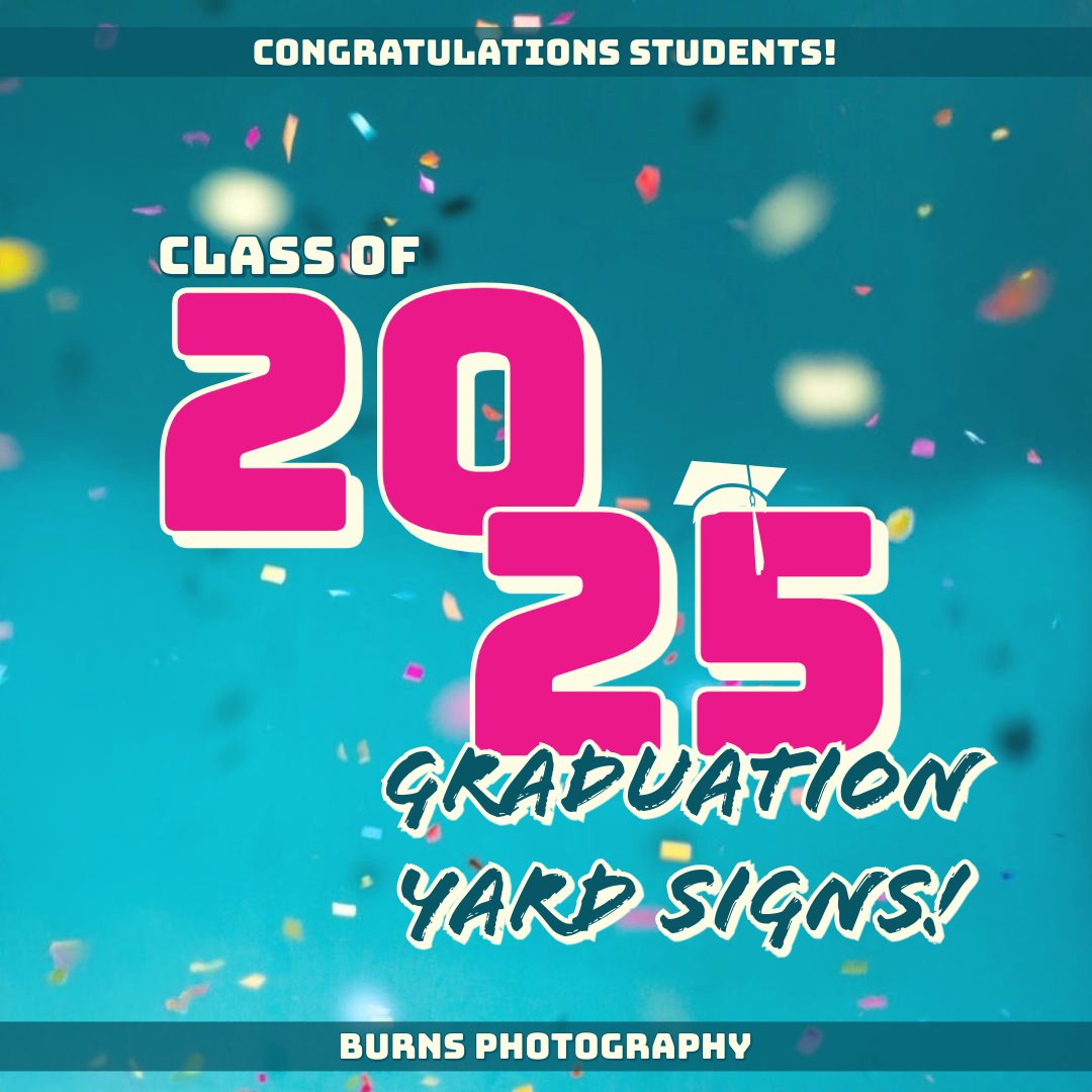 Burns_Photo's tweet image. 🏆 They did it! Now let’s show it off! Order a personalized yard sign to celebrate your high school graduate. 🎉 
📅 Last day to order: April 30th! 
👉 vando.imagequix.com/Y93R193

#ClassOf2025 #GraduationTime #YardSignLove"