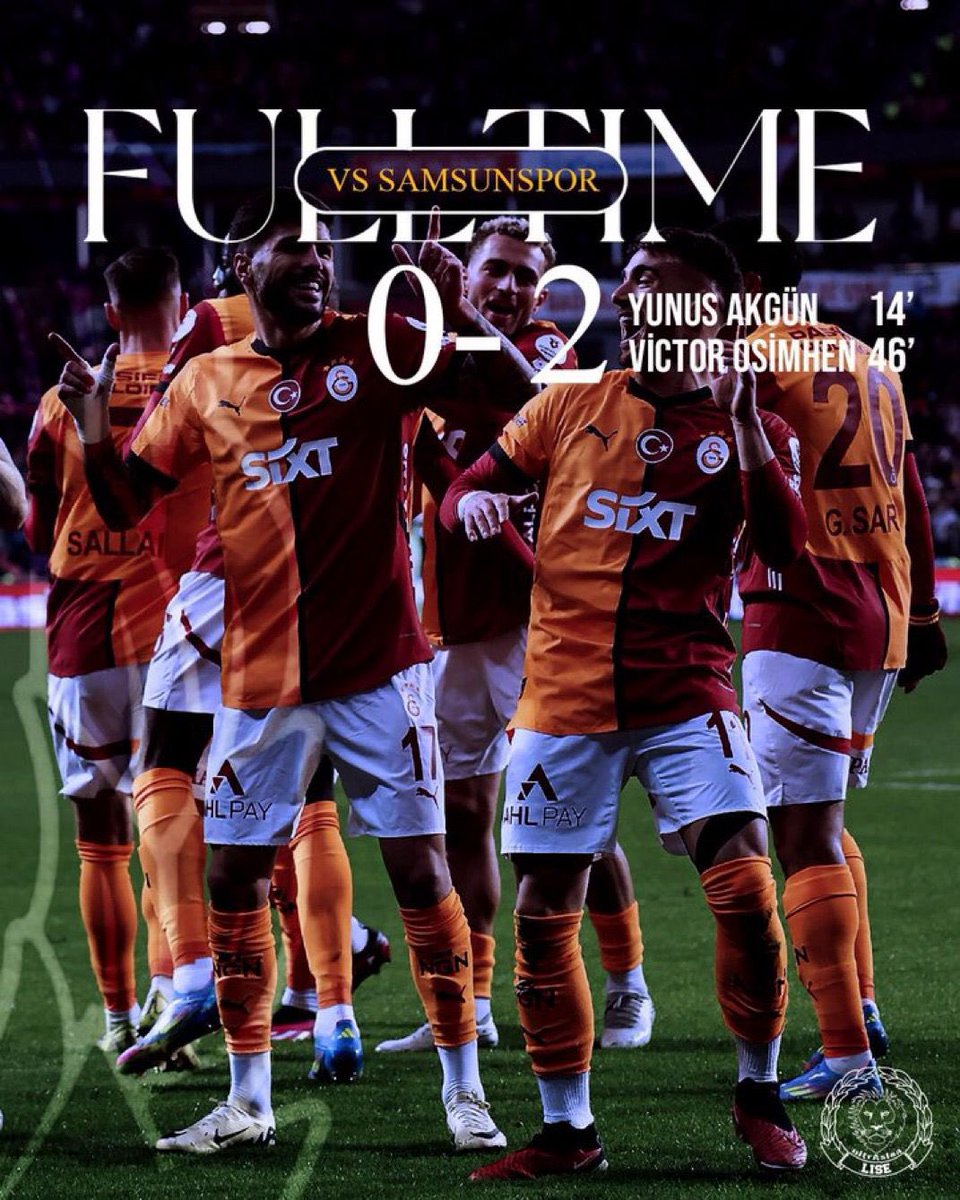 Maç Sonucu | Samsunspor 0 - 2 GALATASARAYIMIZ

⚽️ 14’ Yunus Akgün
⚽️ 47’ Victor Osimhen

#ultrAslanLİSE
#ultrAslanLiseİzmir