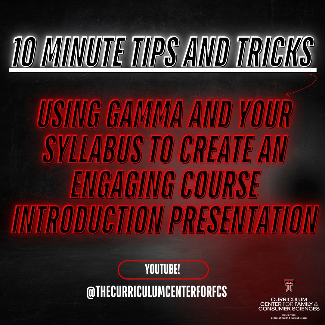 FCSCenter's tweet photo. Learn how to use Gamma and your syllabus to craft an engaging course introduction presentation!👏 Quick, practical ideas that help you build valuable skills and set yourself up for long-term teaching success.🤩
📺 Watch now on YouTube: https://t.co/yxDwroSsfh https://t.co/XAEZl0myEB