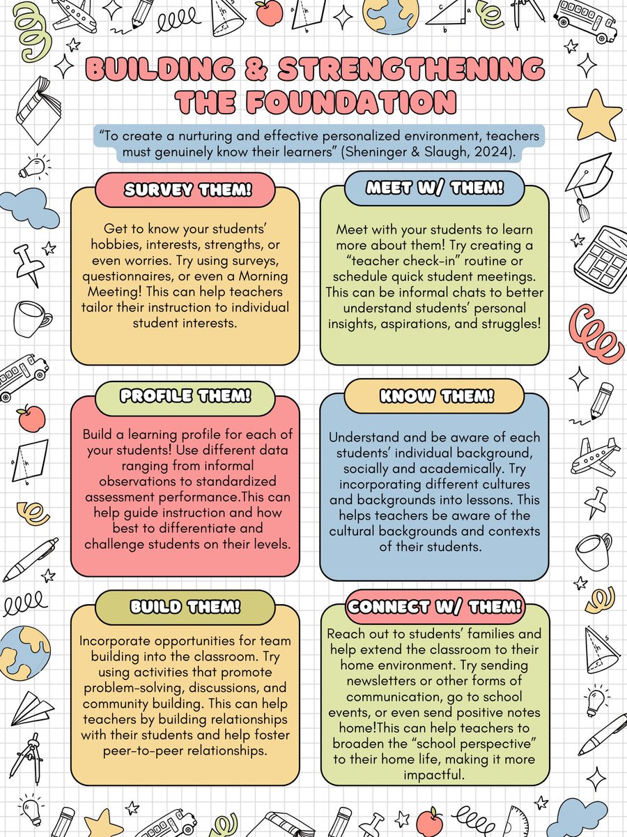 How can learning be personalized if you don’t know your students?? Building strong connections with the students &amp; families helps to keep learning centered on personal growth! How do you build and maintain relationships? #MUEdD #MUSOE