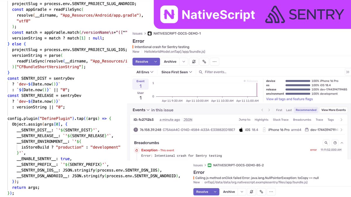 NativeScript tweet media