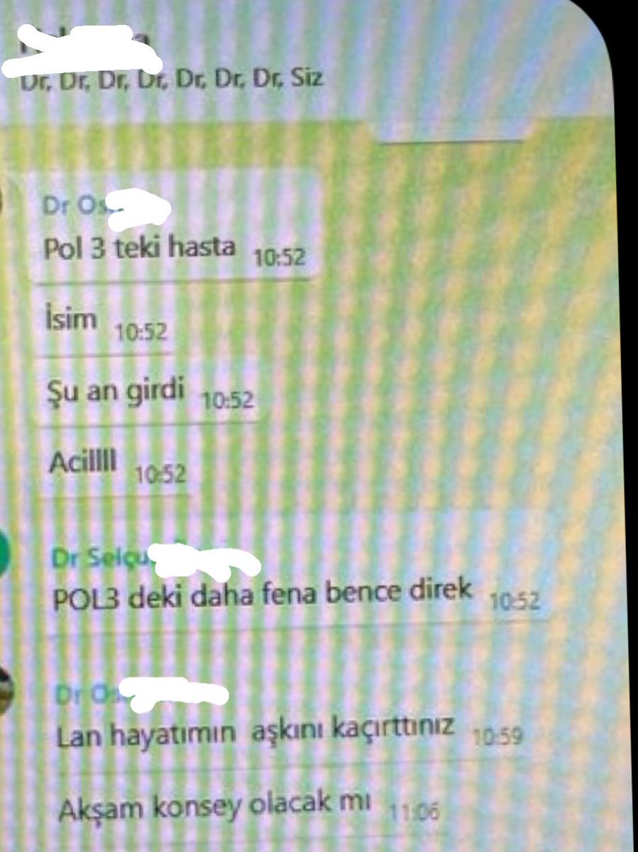emrebaydarr_'s tweet photo. Konya’daki bir devlet hastanesinde görevli doktorların Whatsapp grubundaki mesajlarını bir başka doktor bana gönderdi. 

Gelen kadın hastalarla ilgili sürekli sapıkça konuştuklarını bildirdiler.

| İbrahim Haskoloğlu https://t.co/rCSo2yr7CJ