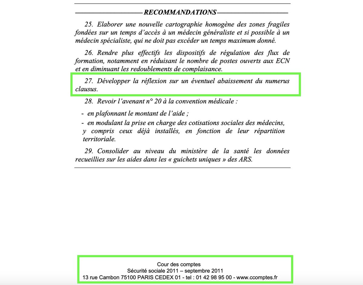🔙 2011 : la Cour des comptes recommande de réfléchir à baisser le numerus clausus
📉 Oui, en pleine crise annoncée de la démographie médicale
Et aujourd’hui, on accuse les médecins d’avoir "organisé la pénurie" 🙃
🧠 Quand l’aveuglement technocratique devient amnésie politique