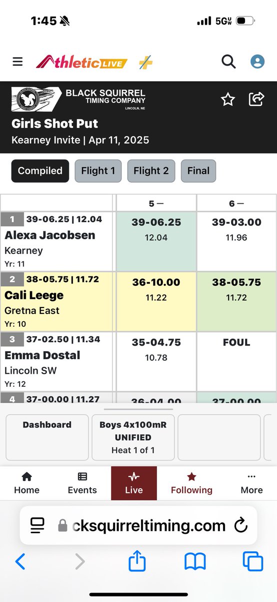 ShawnBlevins2's tweet photo. Big PR and a 2nd place finish for @Caliah_leege at a TOUGH Kearney meet https://t.co/ArCvARzQC9