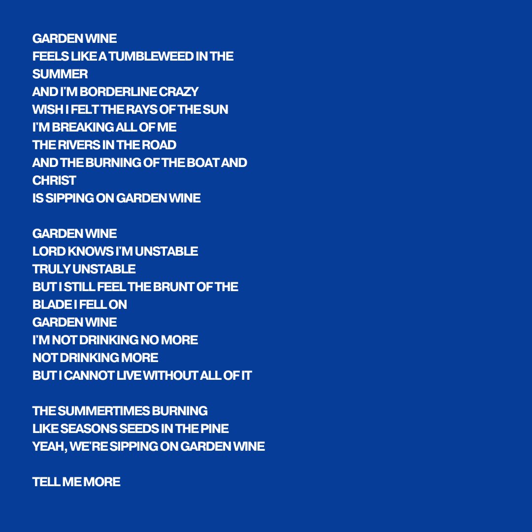 TheAmbergrove's tweet photo. "garden wine" is out everywhere today and it's the final single before the full album comes out, on May 2nd. this song is about getting lonely in your brain computer and spinning out.

it's important to be good to each other today. listen below

https://t.co/MGJzVy9Cwc https://t.co/wEt33Wa5sw