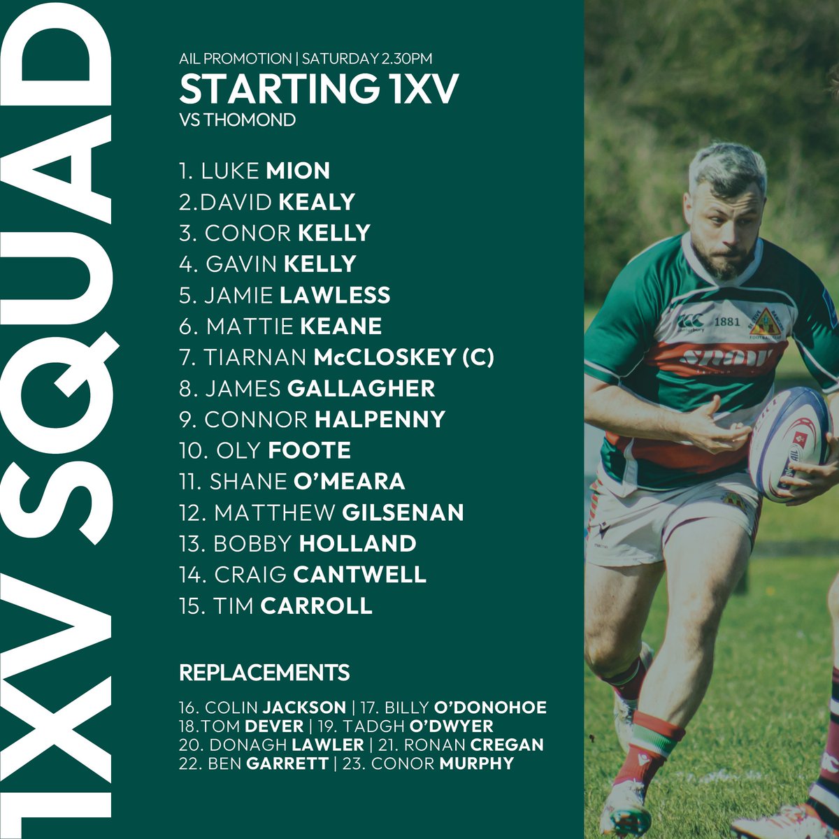 BectiveRangers's tweet photo. AIL PROMOTION FINAL!!! 

AIL promotion is just 80 minutes away as we face Munster champions Thomond  tomorrow.

Huge day for the club as we attempt to regain our AIL status. Wear the Bective colours and get down to Cill Dara to show your support for the lads.

HON BECTIVE 🇧🇬🇧🇬🇧🇬 https://t.co/QiVp0GZXy5
