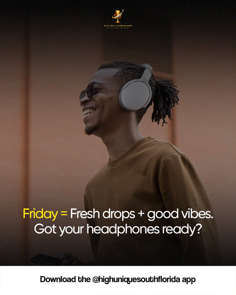 UpOntheway's tweet photo. Fresh drops, chill beats, and weekend energy
The On The Way Up Show just leveled up your Friday. Plug in, zone out, and ride the vibe.
#OnTheWayUpShow #FreshDropFriday #HeadphonesIn #WeekendPlaylist #NewVibeAlert #FridayBeats #LevelUpSounds #MusicFixDaily #FeelTheBass https://t.co/lVB4bsLTlq