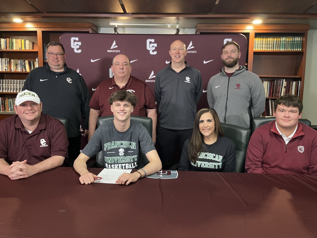 Big day of collegiate signings at CCHS. We had four student-athletes formalize their college plans ...
Troy Anthony will play basketball at Franciscan.